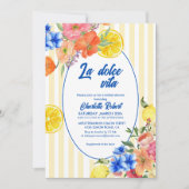 La dolce vita Italian Lemon Summer Brautparty Einladung (Vorderseite)