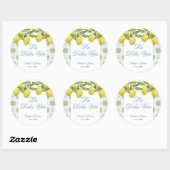 La Dolce Vita Italian Lemon Wedding Runder Aufkleber (Blatt)