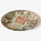 La Dolce Vita Italian Pappteller (Schrägansicht)