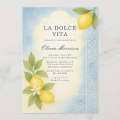 La Dolce Vita Italian QR Code Bridal Shower Einladung (Vorderseite)