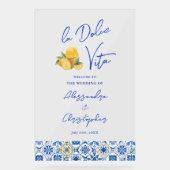 La Dolce Vita Italian Summer Destination Wedding Acrylschild (Vorderseite)