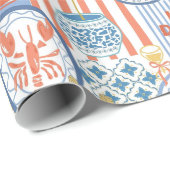 La Dolce Vita Italian Summer Lemons Mediterranean  Geschenkpapier (Rolleneckpunkt)