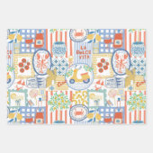 La Dolce Vita Italian Summer Lemons Mediterranean  Geschenkpapier Set (Vorderseite 3)