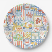 La Dolce Vita Italian Summer Lemons Mediterranean  Pappteller (Vorderseite)