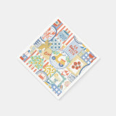 La Dolce Vita Italian Summer Lemons Mediterranean  Serviette (Ecke)