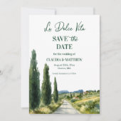 La Dolce Vita Italian View Elegant Wedding Save The Date (Vorderseite)