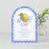 La Dolce Vita Italien Bridal Dusche Einladung (Stehend Vorderseite)