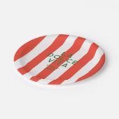 La Dolce Vita Italien Rote Cabana Pappteller (Schrägansicht)