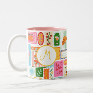 La Dolce Vita Italienisch Französisch Personalisie Zweifarbige Tasse