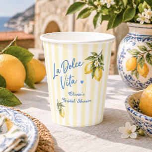 La Dolce Vita italienische Brautparty Pappbecher