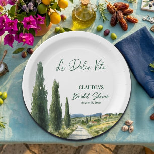 La Dolce Vita Italienische Hochzeitsdusche Pappteller