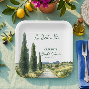 La Dolce Vita Italienische Hochzeitsdusche Pappteller