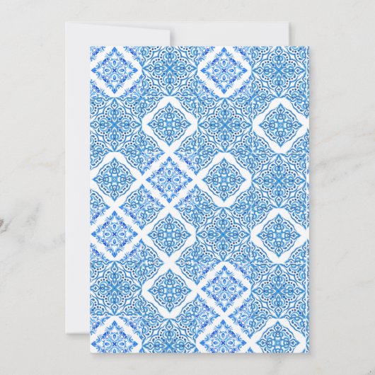 La Dolce Vita Italienische Mittelmeer-Verlobung Einladung (Rückseite)