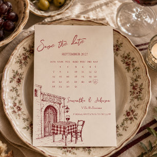 La dolce vita italienische Skizze Save The Date