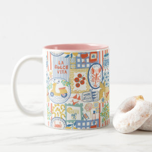 La Dolce Vita Italienische Sommerlemonen Mediterra Zweifarbige Tasse