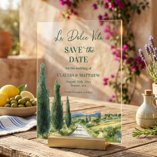 La Dolce Vita Italienischer Blick Elegantes Save-t Acryleinladungen