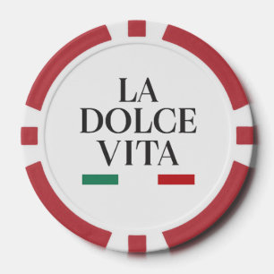La Dolce Vita Italienischer Poker Chip - Spiel mit
