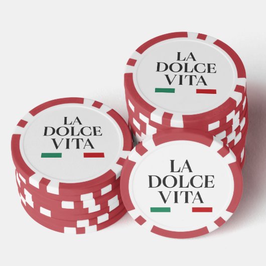 La Dolce Vita Italienischer Poker Chip - Spiel mit (Stapel)