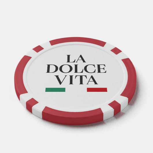 La Dolce Vita Italienischer Poker Chip - Spiel mit (Einzeln)