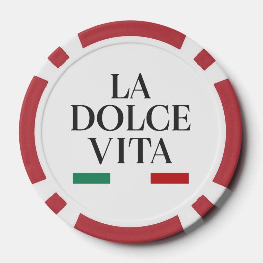 La Dolce Vita Italienischer Poker Chip - Spiel mit (Rückseite)
