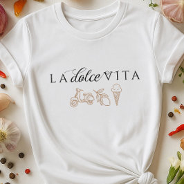 La Dolce Vita Italienischer Sommerküstenreisestil T-Shirt