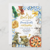 La Dolce Vita Italienisches Abendessen Thema Erwac Einladung (Vorderseite)
