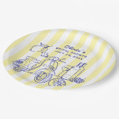 La Dolce Vita Italienisches Brautparty Pappteller (Schrägansicht)