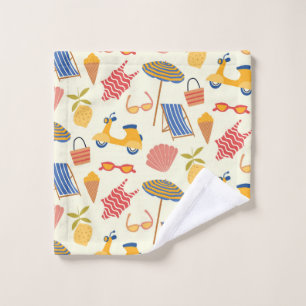 La dolce Vita Italienisches Sommerstrand-Muster Badhandtuch Set