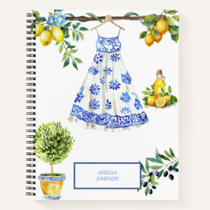 La Dolce Vita Lemon Blue Italien Notizblock