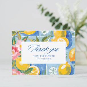 La dolce vita lemon Brautparty Dankeskarte