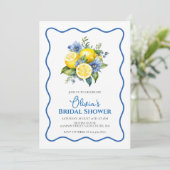 La Dolce Vita Lemon Brautparty Einladung (Stehend Vorderseite)