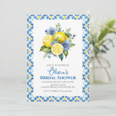 La Dolce Vita Lemon Brautparty Einladung (Stehend Vorderseite)