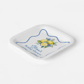 La Dolce Vita Lemon Brautparty Pappteller (Gewinkelt)