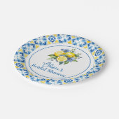 La Dolce Vita Lemon Brautparty Pappteller (Schrägansicht)