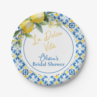 La Dolce Vita Lemon Brautparty Pappteller