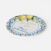 La Dolce Vita Lemon Brautparty Pappteller (Schrägansicht)