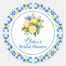 La Dolce Vita Lemon Brautparty Runder Aufkleber