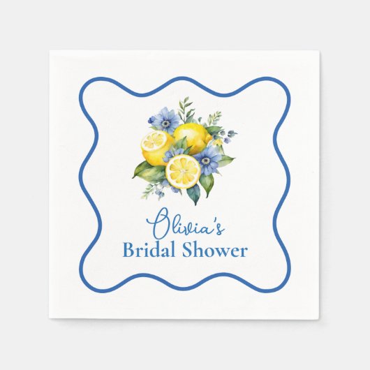 La Dolce Vita Lemon Brautparty Serviette (Vorderseite)