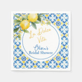 La Dolce Vita Lemon Brautparty Serviette (Vorderseite)