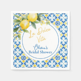 La Dolce Vita Lemon Brautparty Serviette