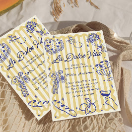 La Dolce Vita Lemon Bridal Dusche Einladung