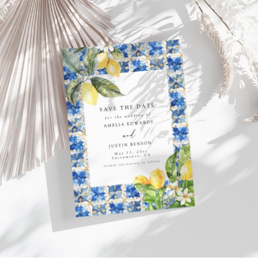 La Dolce Vita Lemon Citrus Save the Date Einladung