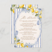 La Dolce Vita Lemon Citrus wedding details Begleitkarte (Vorne/Hinten)