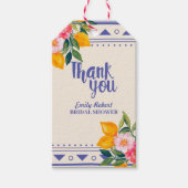 La Dolce Vita Lemon Floral Brautparty Gefallen Geschenkanhänger (Vorderseite)