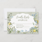 La Dolce Vita Lemon Floral Response Card RSVP Karte (Vorderseite)