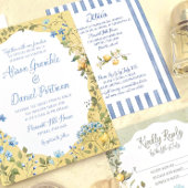 La Dolce Vita Lemon Floral Response Card RSVP Karte