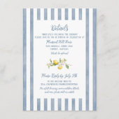 La Dolce Vita Lemon Floral Wedding Card Begleitkarte (Vorderseite)