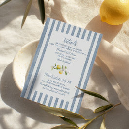 La Dolce Vita Lemon Floral Wedding Card Begleitkarte