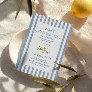 La Dolce Vita Lemon Floral Wedding Card Begleitkarte
