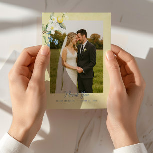 La Dolce Vita Lemon Floral Wedding Danke Ihre Kart